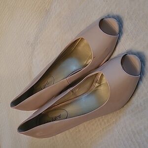 Fabulaire Marecelle Open Toe Wedge Women's Shoes Size 9.5 Light Pink